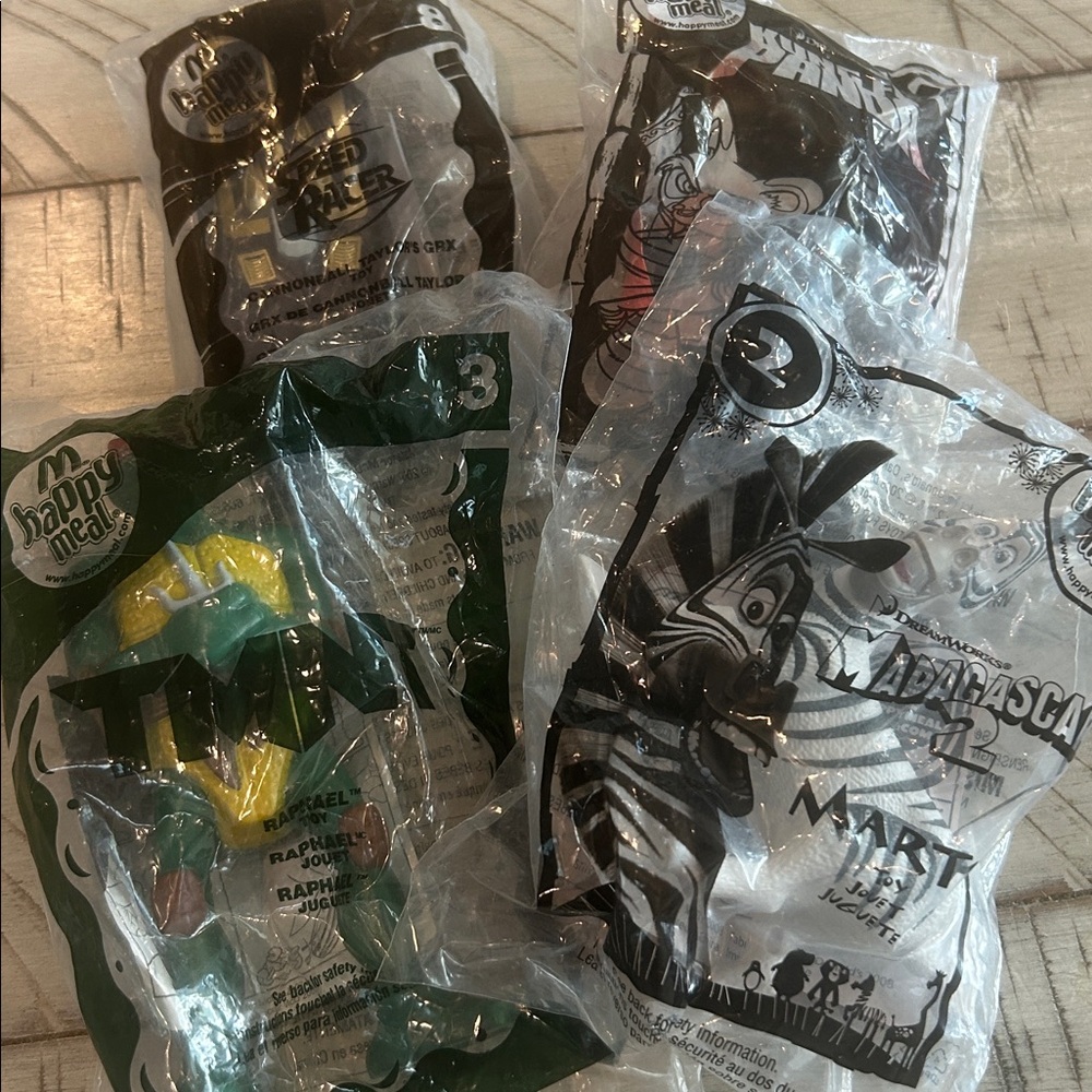 4 NIP McDonalds Happy Meal Toys Mixed Lot 2007-2008